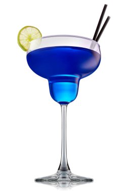 alkol beyaz zemin üzerine izole kokteyl