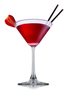 alkol beyaz zemin üzerine izole kokteyl