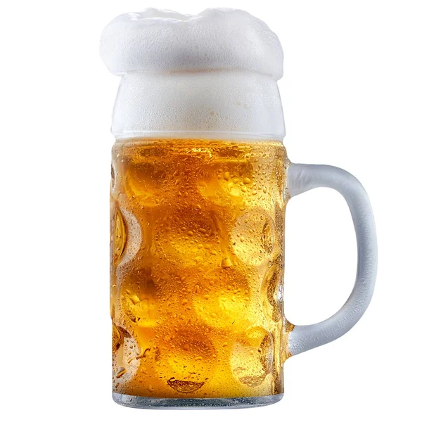 泡で冷ややかなビールのジョッキ — ストック写真