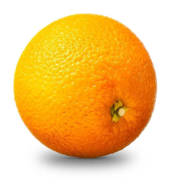 Свіжі апельсинові фрукти ізольовані на білому тлі — стокове фото