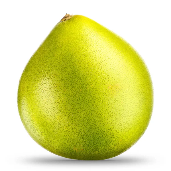 Green pomelo fruit isolated with clipping path — Stock Photo, Image