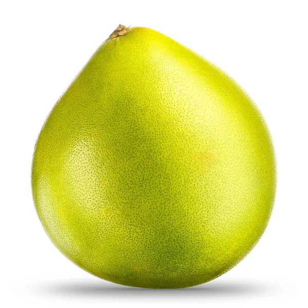 Groene pomelo vrucht geïsoleerd met uitknippad — Stockfoto