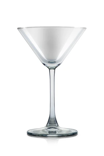 Empty martini glass isolated on white — Stock Photo, Image