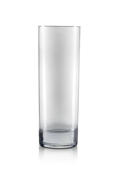 Cocktail vide grand verre sur fond blanc — Photo