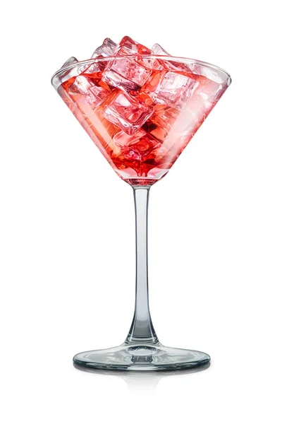 Cosmopolitan em vidro martini isolado em branco — Fotografia de Stock