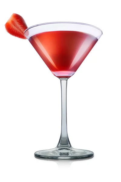 Cosmopolita in vetro martini isolato su bianco — Foto Stock