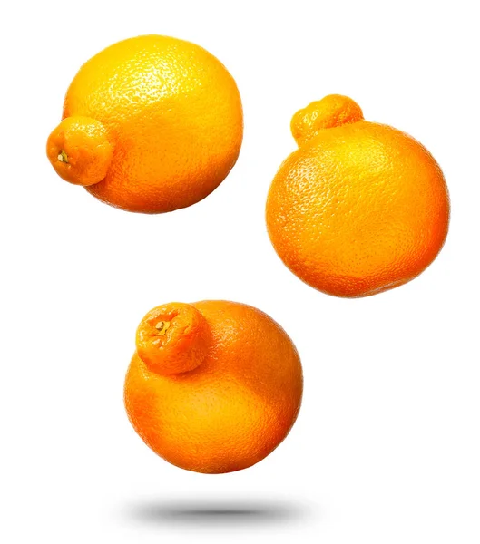 Mandarinas ou tangerinas em queda citrinos — Fotografia de Stock