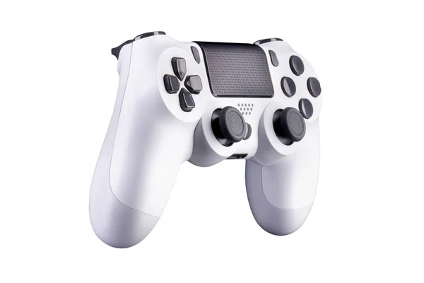 Videogioco bianco joystick gamepad isolato su sfondo bianco — Foto Stock