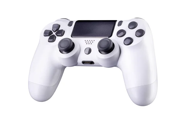 Beyaz video oyunu joystick oyun sahası beyaz arkaplanda izole edildi
