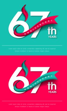 Yıldönümü Amblemler şablon tasarımı