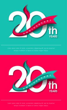 Yıldönümü Amblemler şablon tasarımı