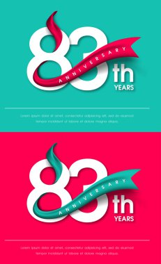 Yıldönümü Amblemler şablon tasarımı