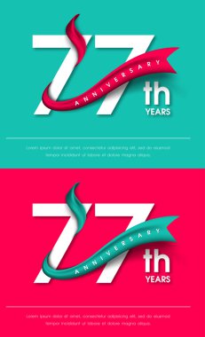 Yıldönümü Amblemler şablon tasarımı