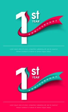 Yıldönümü Amblemler şablon tasarımı