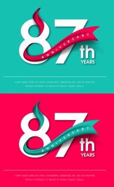 Yıldönümü Amblemler şablon tasarımı