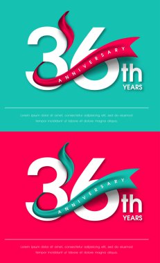 Yıldönümü Amblemler şablon tasarımı