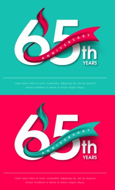 Yıldönümü Amblemler şablon tasarımı