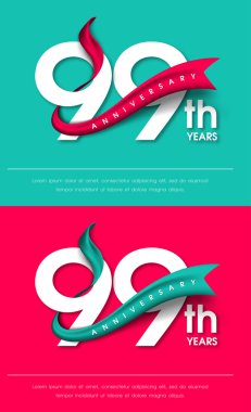 Yıldönümü Amblemler şablon tasarımı