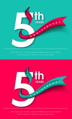 Yıldönümü Amblemler şablon tasarımı