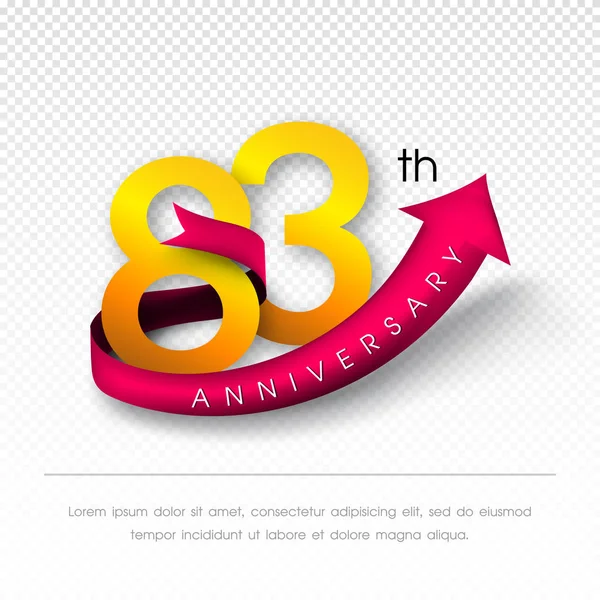 Anniversary emblem mallen design — Stock vektor