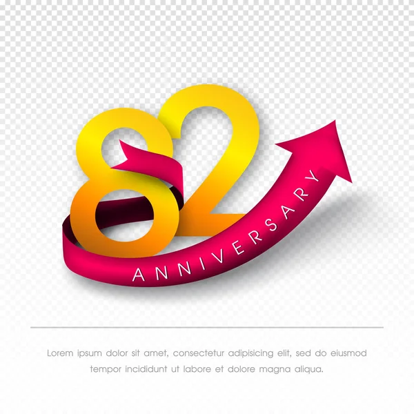 Anniversary emblem mallen design — Stock vektor