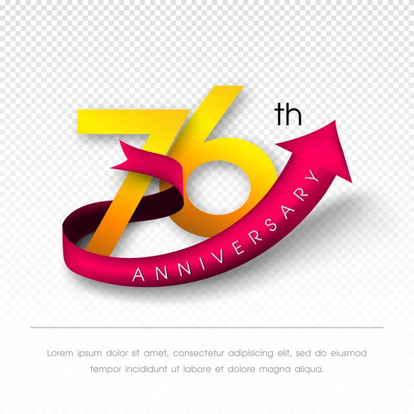 Anniversary emblem mallen design. — Stock vektor