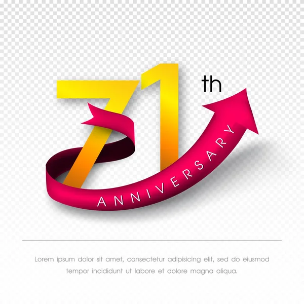 Anniversary emblem mallen design. — Stock vektor