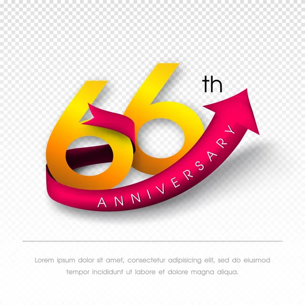 Anniversary emblem mallen design. — Stock vektor