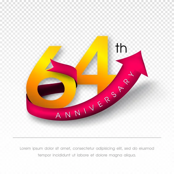 Anniversary emblem mallen design. — Stock vektor