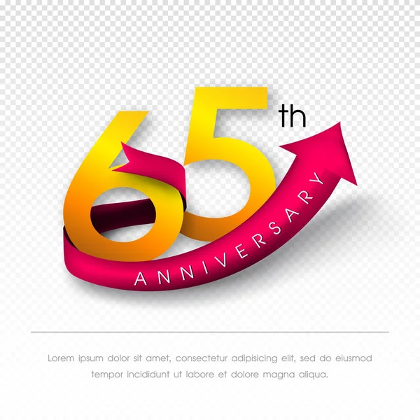 Anniversary emblem mallen design. — Stock vektor