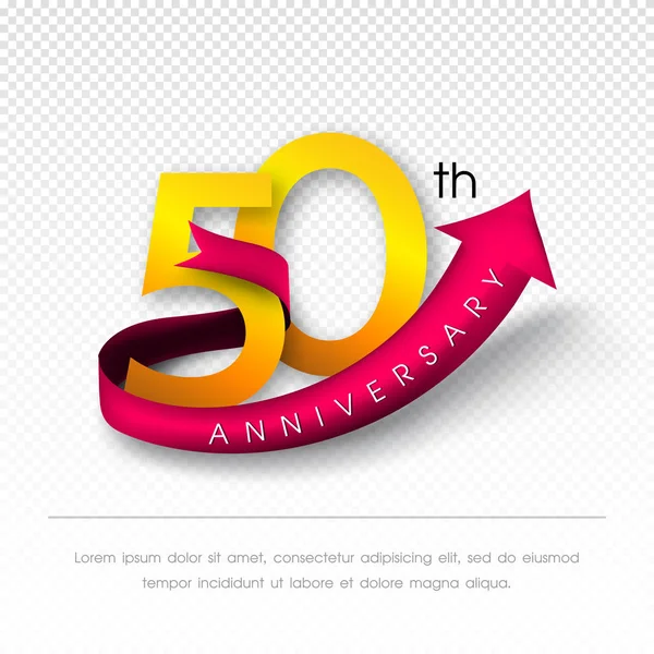 Anniversary emblem mallen design. — Stock vektor