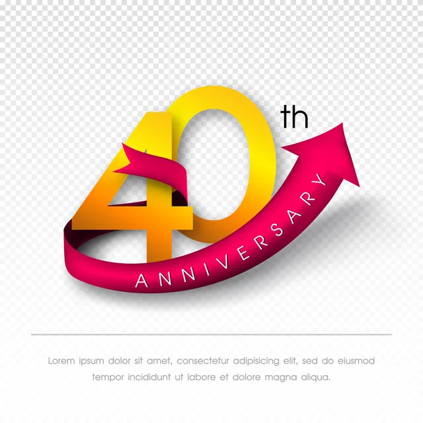 Anniversary emblem mallen design. — Stock vektor