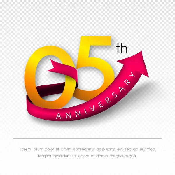 Anniversary emblem mallen design — Stock vektor