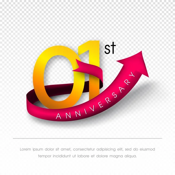 Anniversary emblems template design. — Stock Vector