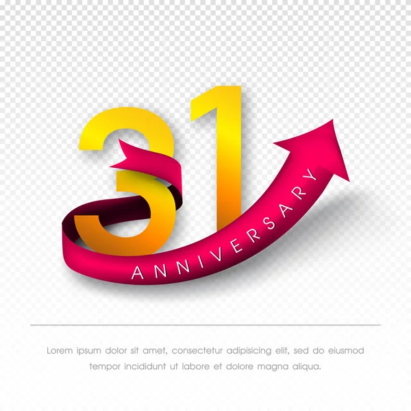 Modèle d'emblèmes anniversaire design . — Image vectorielle