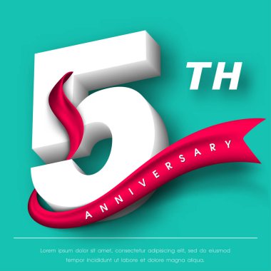 Yıldönümü Amblemler şablon tasarımı