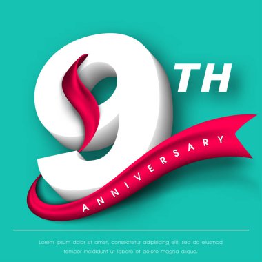 Yıldönümü Amblemler şablon tasarımı