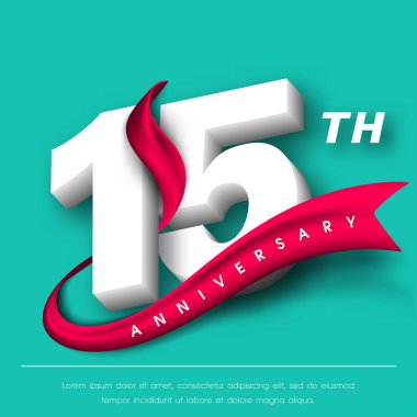 Yıldönümü Amblemler şablon tasarımı