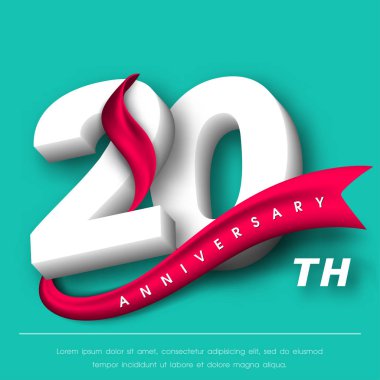 Yıldönümü Amblemler şablon tasarımı