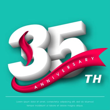 Yıldönümü Amblemler şablon tasarımı