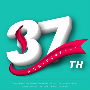 Yıldönümü Amblemler şablon tasarımı