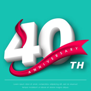 Yıldönümü Amblemler şablon tasarımı