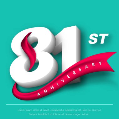 Yıldönümü Amblemler şablon tasarımı