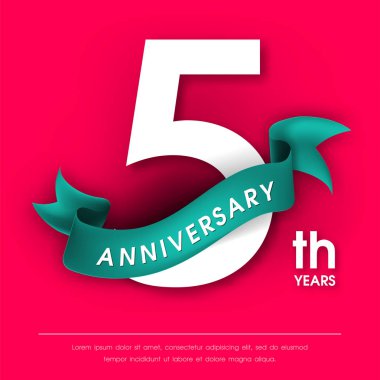 Yıldönümü Amblemler şablon tasarımı