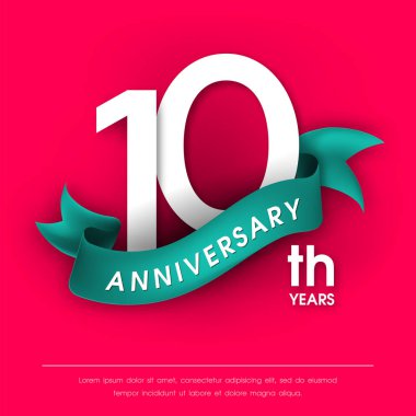 Yıldönümü Amblemler şablon tasarımı