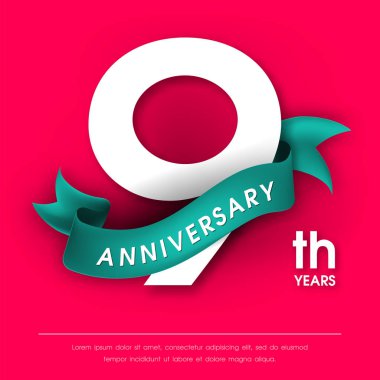 Yıldönümü Amblemler şablon tasarımı