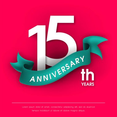 Yıldönümü Amblemler şablon tasarımı