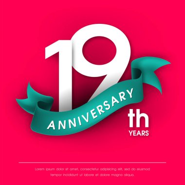 Yıldönümü Amblemler şablon tasarımı