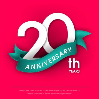 Yıldönümü Amblemler şablon tasarımı