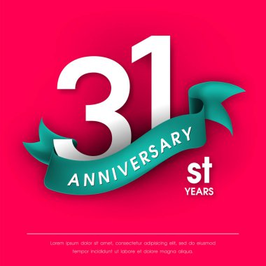 Yıldönümü Amblemler şablon tasarımı